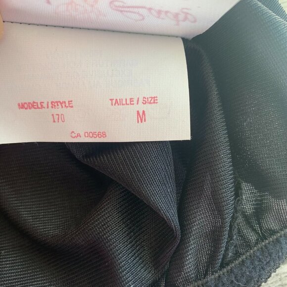 Vintage 90s Pink Lady Black Satin Lace Trim Slip Skirt New - Picture 7 of 11